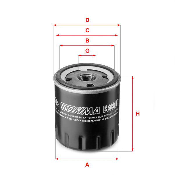 Filtru ulei PEUGEOT EXPERT caroserie (222) 1.8 benzina 101 cai SOFIMA S 5030 R