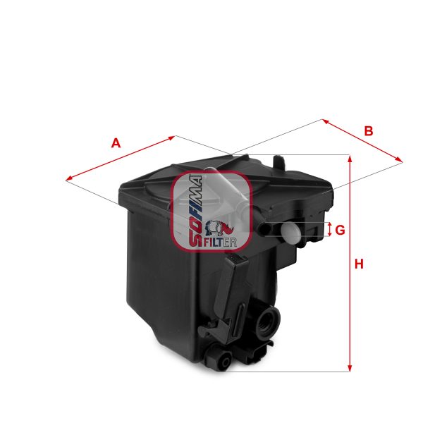 Filtru combustibil PEUGEOT EXPERT platou / sasiu 1.6 HDi 90 16V diesel 90 cai SOFIMA S 7420 NR