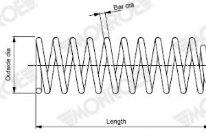 Arc spiral PEUGEOT EXPERT caroserie (VF3A_, VF3U_, VF3X_) 2.0 HDi 130 diesel 128 cai MONROE SP4086