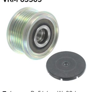 Fulie alternator PEUGEOT EXPERT platou / sasiu 1.6 HDi 90 8V diesel 90 cai SKF VKM 03305