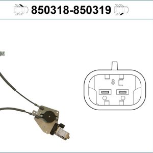 Mecanism actionare geam PEUGEOT 306 hatchback (7A, 7C, N3, N5) 1.9 DT diesel 90 cai VALEO 850318