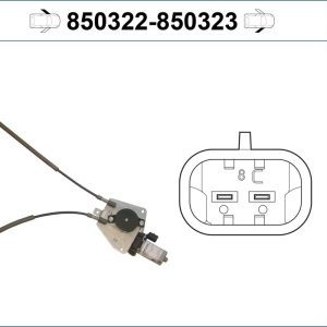 Mecanism actionare geam PEUGEOT 306 hatchback (7A, 7C, N3, N5) 1.9 D diesel 68 cai VALEO 850322