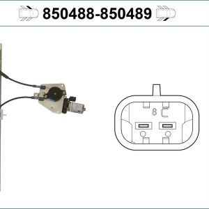 Mecanism actionare geam PEUGEOT 806 (221) 2.0 benzina 121 cai VALEO 850488