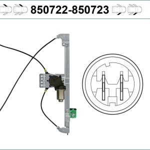 Mecanism actionare geam PEUGEOT EXPERT caroserie (VF3A_, VF3U_, VF3X_) 2.0 HDi 130 diesel 128 cai VALEO 850722