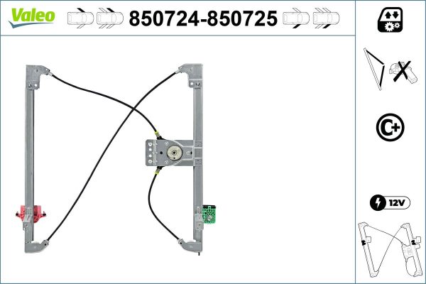 Mecanism actionare geam PEUGEOT EXPERT caroserie (VF3A_, VF3U_, VF3X_) 2.0 HDi 130 diesel 128 cai VALEO 850724