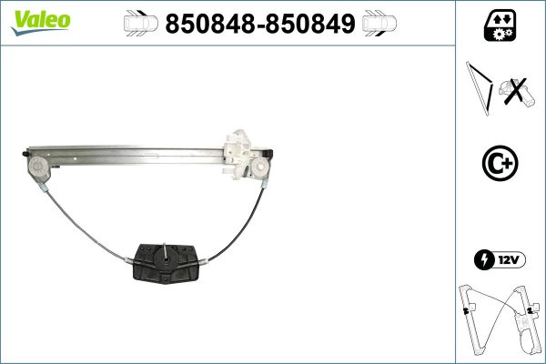 Mecanism actionare geam PEUGEOT 406 Break (8E/F) 2.0 Turbo benzina 147 cai VALEO 850848