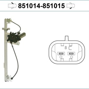 Mecanism actionare geam PEUGEOT BOXER platou / sasiu 3.0 HDi 155 diesel 156 cai VALEO 851014