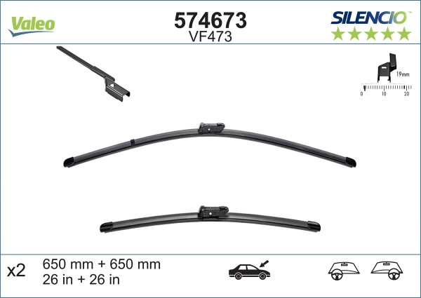 Lamela stergator PEUGEOT RCZ 1.6 16V benzina 156 cai VALEO 574673
