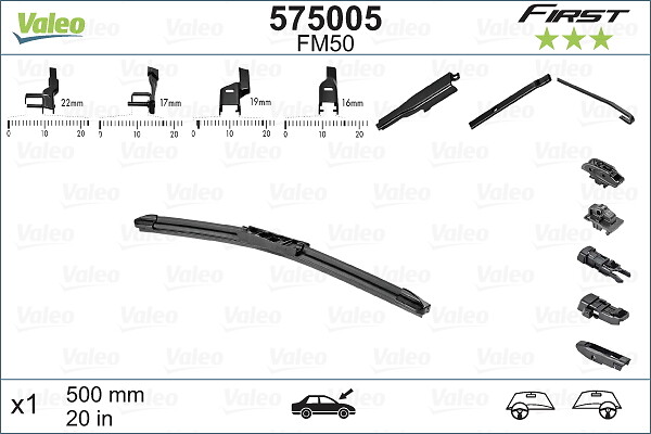 Lamela stergator PEUGEOT EXPERT caroserie (VF3A_, VF3U_, VF3X_) 2.0 HDi 140 diesel 136 cai VALEO 575005