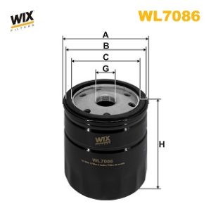 Filtru ulei PEUGEOT EXPERT caroserie (222) 1.8 benzina 101 cai WIX FILTERS WL7086