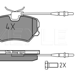Placute frana PEUGEOT 405 I (15B) 1.9 Injection benzina 105 cai MEYLE 025 212 0918/W