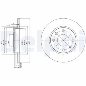Disc frana DELPHI BG2213 – PEOUGET | AutoRival