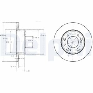 Disc frana DELPHI BG2253 – PEOUGET | AutoRival