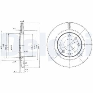 Disc frana DELPHI BG2387 – PEOUGET | AutoRival