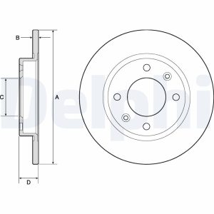 Disc frana DELPHI BG2572 – PEOUGET | AutoRival