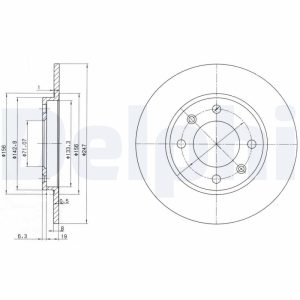 Disc frana DELPHI BG2800 – PEOUGET | AutoRival