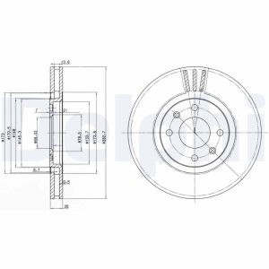 Disc frana DELPHI BG2872 – PEOUGET | AutoRival