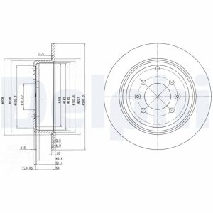 Disc frana DELPHI BG2873 – PEOUGET | AutoRival