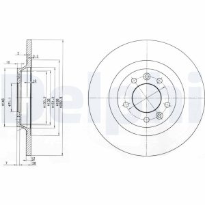 Disc frana DELPHI BG3836 – PEOUGET | AutoRival