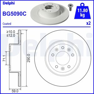 Disc frana DELPHI BG5090C – PEOUGET | AutoRival
