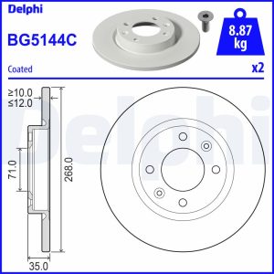 Disc frana DELPHI BG5144C – PEOUGET | AutoRival