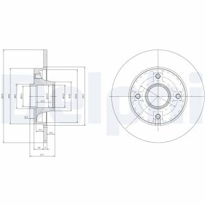 Disc frana DELPHI BG9022RSC – PEOUGET | AutoRival