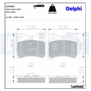 Set placute frana DELPHI LP1051 – PEOUGET | AutoRival