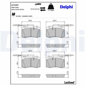 Set placute frana DELPHI LP1457 – PEOUGET | AutoRival
