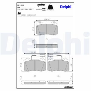 Set placute frana DELPHI LP1543 – PEOUGET | AutoRival