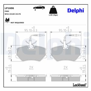 Set placute frana DELPHI LP1606 – PEOUGET | AutoRival