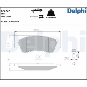 Set placute frana DELPHI LP1727 – PEOUGET | AutoRival