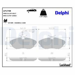 Set placute frana DELPHI LP1748 – PEOUGET | AutoRival