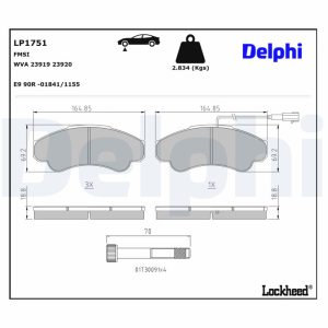 Set placute frana DELPHI LP1751 – PEOUGET | AutoRival