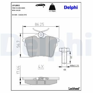 Set placute frana DELPHI LP1892 – PEOUGET | AutoRival