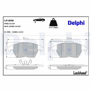 Set placute frana DELPHI LP1898 – PEOUGET | AutoRival