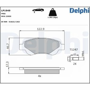 Set placute frana DELPHI LP1949 – PEOUGET | AutoRival