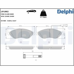 Set placute frana DELPHI LP1992 – PEOUGET | AutoRival
