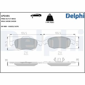 Set placute frana DELPHI LP2101 – PEOUGET | AutoRival
