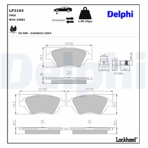 Set placute frana DELPHI LP2164 – PEOUGET | AutoRival