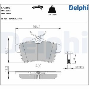 Set placute frana DELPHI LP2180 – PEOUGET | AutoRival
