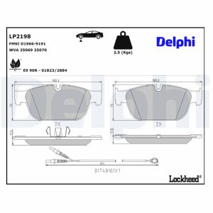 Set placute frana DELPHI LP2198 – PEOUGET | AutoRival