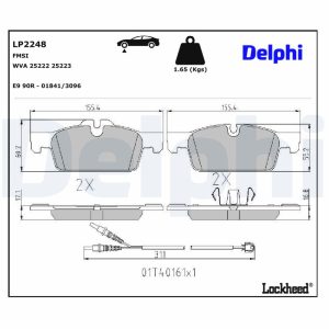 Set placute frana DELPHI LP2248 – PEOUGET | AutoRival