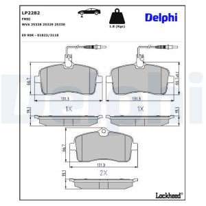 Set placute frana DELPHI LP2282 – PEOUGET | AutoRival