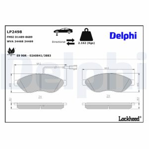 Set placute frana DELPHI LP2498 – PEOUGET | AutoRival