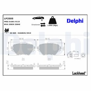 Set placute frana DELPHI LP2505 – PEOUGET | AutoRival