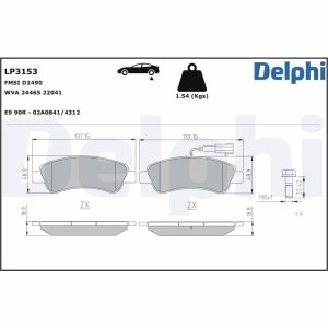 Set placute frana DELPHI LP3153 – imagine produs