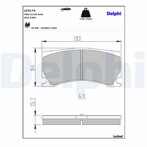 Set placute frana DELPHI LP3174 – PEOUGET | AutoRival