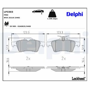 Set placute frana DELPHI LP3303 – PEOUGET | AutoRival