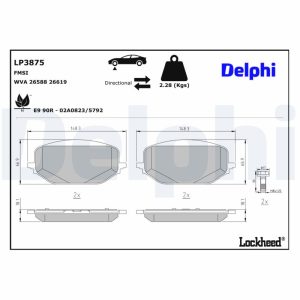 Set placute frana DELPHI LP3875 – PEOUGET | AutoRival