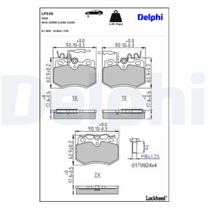 Set placute frana DELPHI LP536 – imagine produs